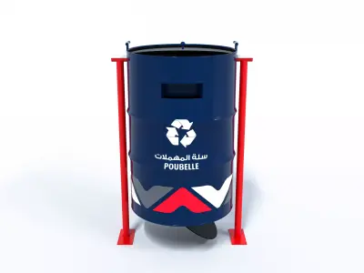 Trash can concept design 3D model