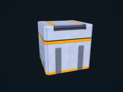 Sci-Fi Crate 06 Low-poly 3D model