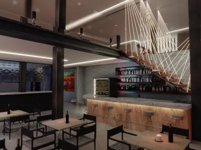 Modern Restaurant  3D model