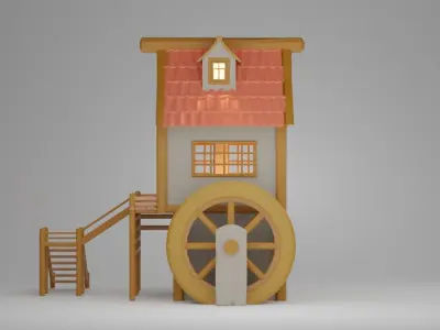Watermill 3D print model