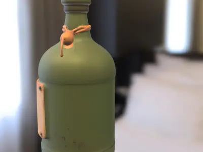 Vintage Potion Bottle Low-poly 3D model