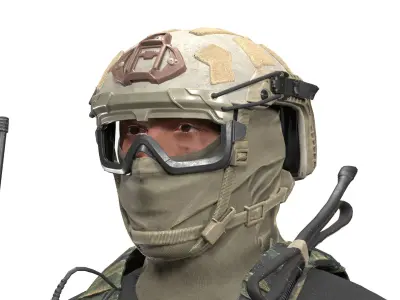 OPS CORE STEP IN PROTECTION GOGGLES Low-poly 3D model