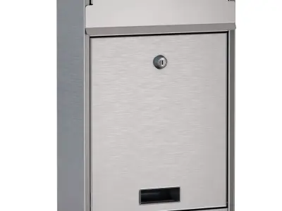 Stainless steel mailbox 3D model