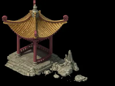 Game Building - Xinshoucun - Pavilion 17 3D model