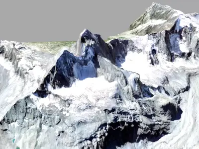 Mountain landscape The Matterhorn Alps 3D model