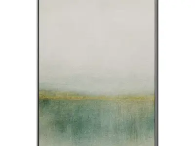 Set of 3 Abstract Paintings in Frames 3D model 6