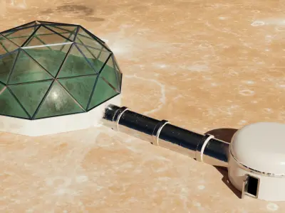 SPACE STATION Low-poly 3D model