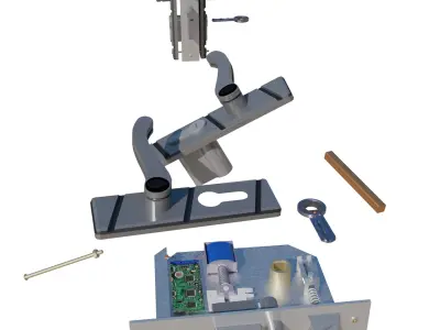 Biometric Smart Lock - Low Poly Fingerprint Lock Low-poly 3D model