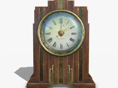 Antique Clock Low-poly 3D model