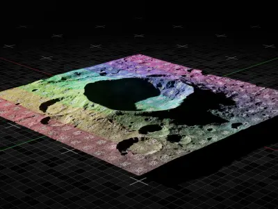 Moon Crater 1 with 8K Textures 3D model