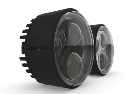 Faro circular led Low-poly 3D model