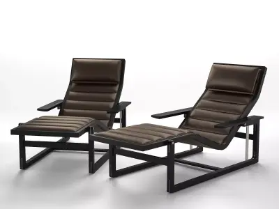 Byron Chaise Lounge 3D model