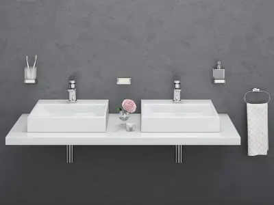 Washbasin RAVAK  Natural 3D model