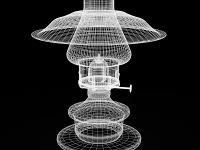 Oil lamp Free low-poly 3D model