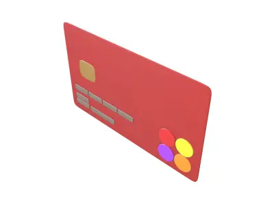 Cartoon Credit Card v2 003 Low-poly 3D model