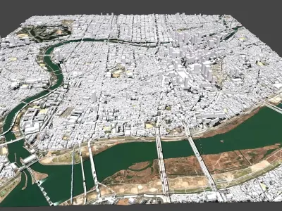 Cityscape Nagoya Japan 3D model