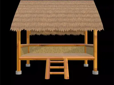Bamboo Hut Series 01 PBR 4K 3D model