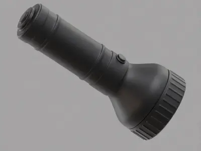 Flash light 3d model Low-poly 3D model