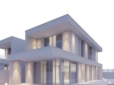 Modern Twin Villa - 1 3D model