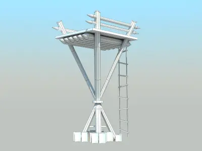 Watch Tower - Low poly Low-poly 3D model