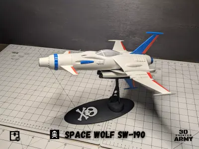 Space Wolf SW-190 -STL files for 3D printer- captain harlock 3D print model
