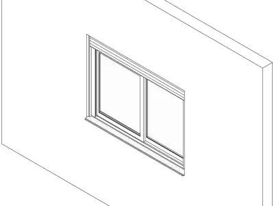 slide windows aluminium alcoa 2fp 3D model