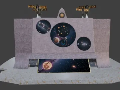 Scientific Building 111 Low-poly 3D model