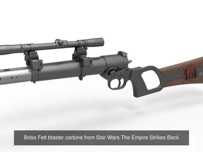 Boba Fett blaster carbines 3D Model Pack