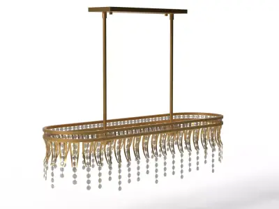 Fantania Wide Light Linear Chandelier Low-poly 3D model