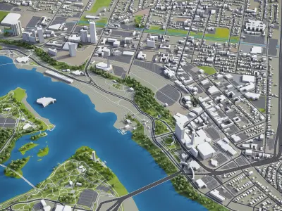 Niagara Falls Low-poly 3D model