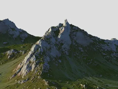 Green Mountain Pack Low-poly 3D model