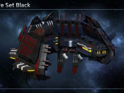 Progenitor Space Station Low-poly 3D model