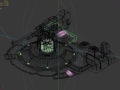 Mechanical Building - Fleet Turret 01 3D model