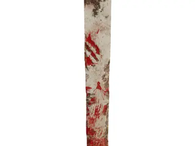 Concrete Column - Antique Low-poly 3D model
