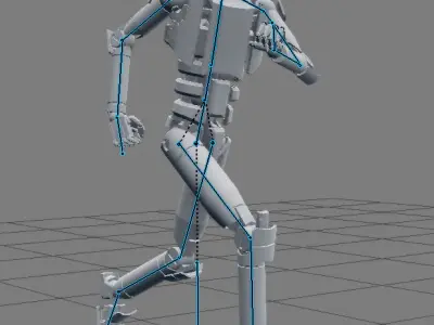 Animated robot 3D model