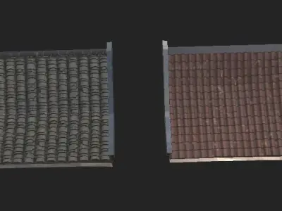 Traditional Roof Low-poly 3D model