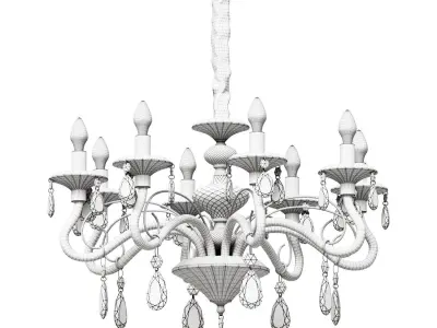 Pendant chandelier 8x40 E14 Omnilux 140770182 3D model