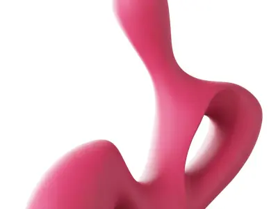 Pink abstract sculpture 3D model