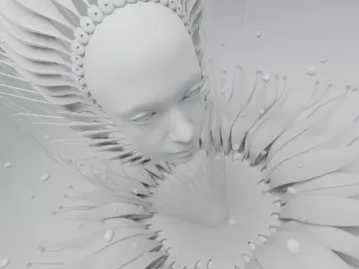 Alien Flower Portal  3D model