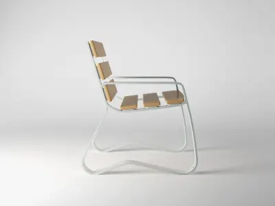 Chair wooden 3D model