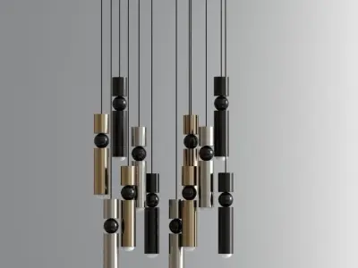 Modern Pendant Suspension Light 3D model
