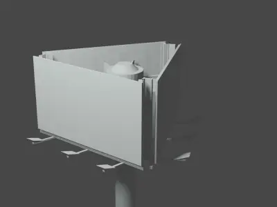 Billboard tree side low-poly 3d model  Low-poly 3D model