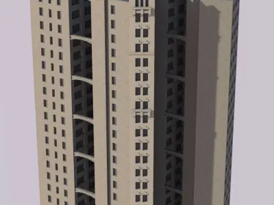 Park Row Building 3D print model