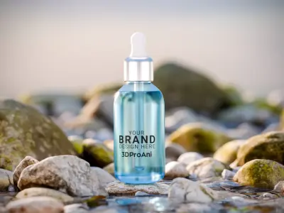 Cosmetic Dropper Natural Environment Bottle Scene  3D model