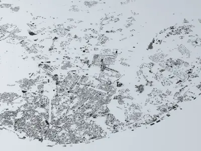 Lisbon Streets and Buildings 3D model
