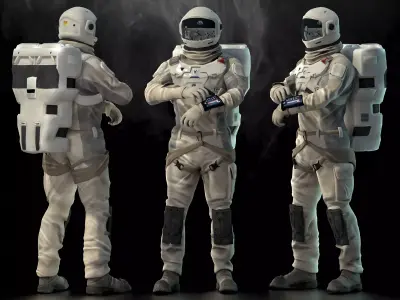 Astronaut from Silent Sea Low-poly 3D model