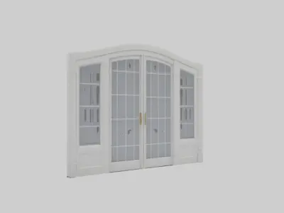 French Door Model Low-poly 3D model