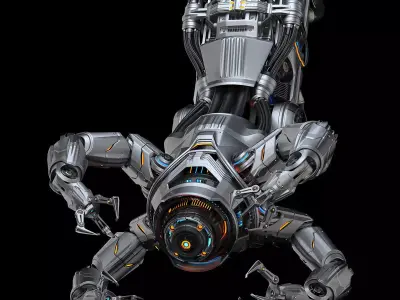 Assembly robot 2 RIGGED 3D model