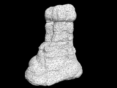 Low poly Sandstone Column 210907 Low-poly 3D model