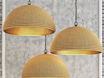 Dome rope chandelier 3D model